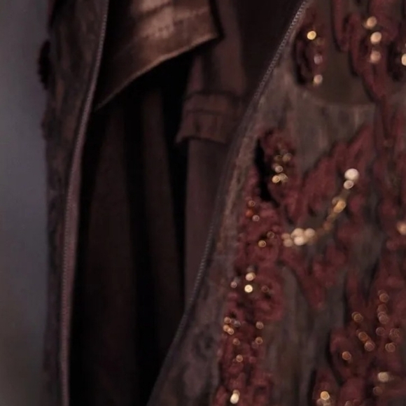 SUE WONG Nocturne Womens Evening Dress Size 4 Burgundy Lace Embroidered Beaded - Picture 10 of 16